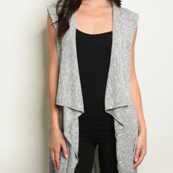 GREY DUSTER VEST TOP - Picture 2 of 8